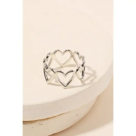 ($7) Open Heart Design Ring - Picture 1 of 2